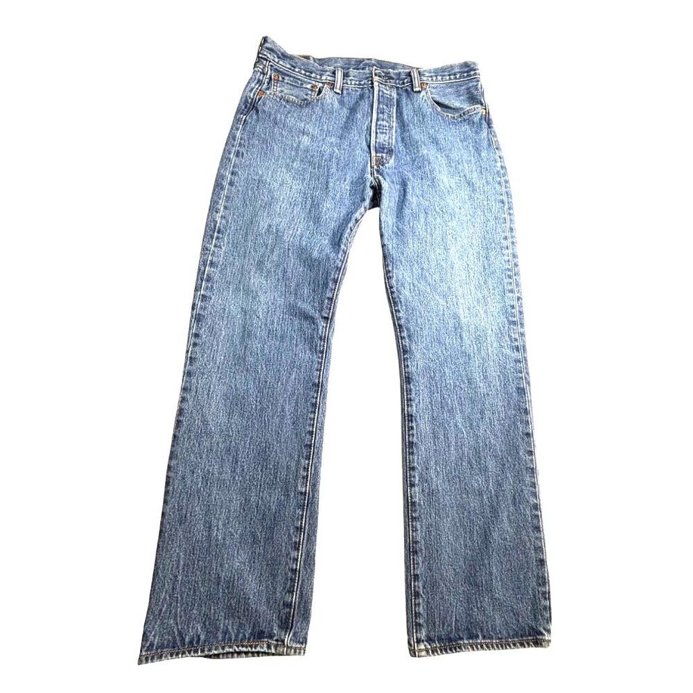 Levi's 501 Button-Fly Jeans Mens W36 L32 VTG Blue Denim Classic Fit